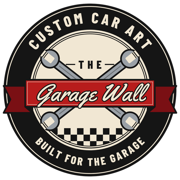 The Garage Wall: custom car art, built for the garage